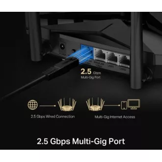 MERCUSYS MR90X - AX6000 WiFi 6 router dual AP/WiFi router, 3x GLAN, 1x GWAN/ 574Mbps 2,4/ 2402Mbps 5GHz