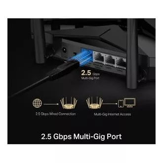 MERCUSYS MR90X - AX6000 WiFi 6 router dual AP/WiFi router, 3x GLAN, 1x GWAN/ 574Mbps 2,4/ 2402Mbps 5GHz