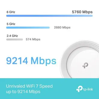 TP-Link Deco BE65(1-pack) BE9300 Třípásmový systém Mesh WiFi 7 pro celou domácnost, 4x 2.5GLAN, USB, 2,4/5/6GHz, HomeShi - Rozbalené