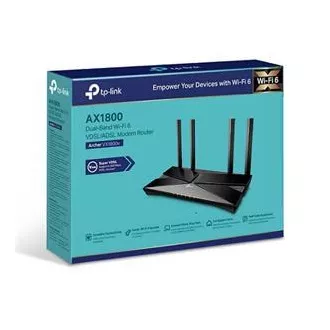 TP-Link Archer VX1800V - AX1800 Wi-Fi 6 VDSL/ADSL Modem a Router, USB 2.0 pro 3G/4G a Media, RJ-11 pro VoIP Telefon, Eas