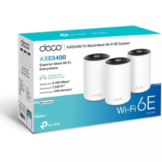 TP-Link Deco XE75(3-pack) - AXE5400 třípásmový Meshový Wi-Fi 6E systém pro chytré domácnosti, HomeShield (3-pack)