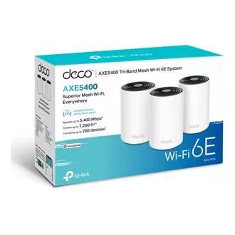 TP-Link Deco XE75(3-pack) - AXE5400 třípásmový Meshový Wi-Fi 6E systém pro chytré domácnosti, HomeShield (3-pack)