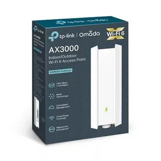 TP-Link EAP650-Outdoor - AX3000 WIFI přístupový bod Omada 1xGLAN, PoE/Passive PoE montáž na stožár/zeď Surge Protect