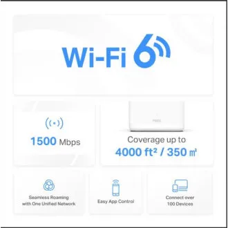 TP-Link WiFi router Mercusys Halo H60X(2-pack) WiFi 6, AX1500, 3x GLAN2,4/5 GHz - Použité