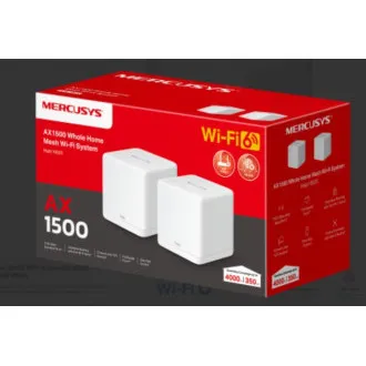 TP-Link WiFi router Mercusys Halo H60X(2-pack) WiFi 6, AX1500, 3x GLAN2,4/5 GHz - Použité