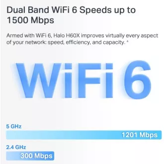 TP-Link WiFi router Mercusys Halo H60X(3-pack) WiFi 6, AX1500, 3x GLAN2,4/5 GHz