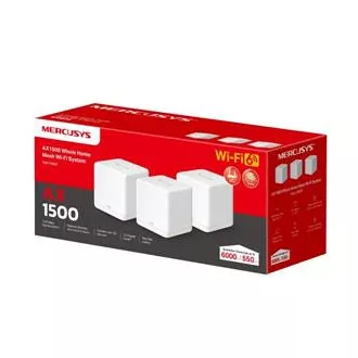 TP-Link WiFi router Mercusys Halo H60X(3-pack) WiFi 6, AX1500, 3x GLAN2,4/5 GHz