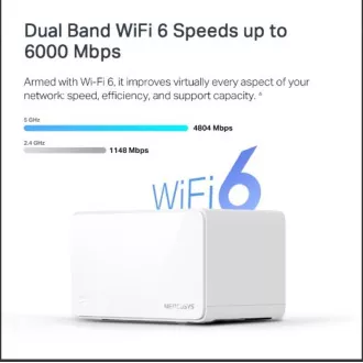 TP-Link WiFi router Mercusys Halo H90X(3-pack) WiFi 6, AX6000, 1x 2,5GLAN, 2x GLAN