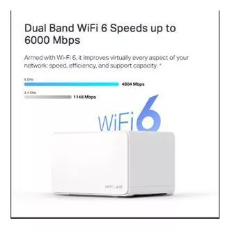 TP-Link WiFi router Mercusys Halo H90X(3-pack) WiFi 6, AX6000, 1x 2,5GLAN, 2x GLAN