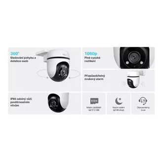 TP-Link Tapo C500 - Venkovní WiFi kamera PTZ dome, 2MP (1920x1080), ONVIF