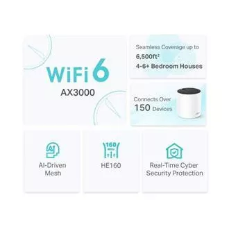TP-Link Deco X55(3-pack) - AX3000 Wi-Fi 6 Mesh systém pro pokrytí celé domácnosti - HomeShield - (3-pack)