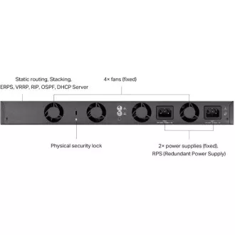 TP-Link SG6428X Omada 24 portový gigabitový RJ45 stackable L3 switch, 4×10 Gbps SFP+ sloty