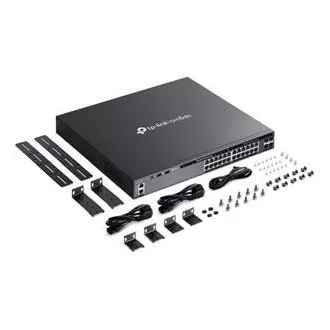 TP-Link SG6428X Omada 24 portový gigabitový RJ45 stackable L3 switch, 4×10 Gbps SFP+ sloty