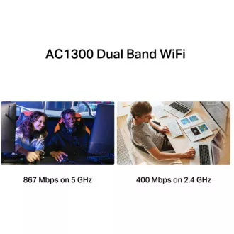 MERCUSYS MA30H - AC1300 Bezdrátový dvoupásmový USB adaptér - anténa, s vysokým ziskem