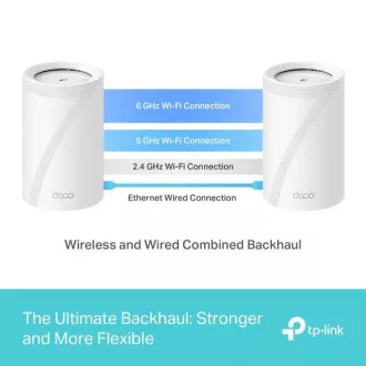 TP-Link Deco BE65(3-pack) BE9300 Třípásmový systém Mesh WiFi 7 pro celou domácnost, 4x 2.5GLAN, USB, 2,4/5/6GHz, HomeShi
