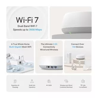 TP-Link Deco BE25(1-pack) - BE3600 Systém Mesh WiFi 7 pro celou domácnost