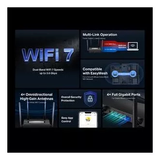 Mercusys MR25BE Dvoupásmový Wi-Fi 7 router BE3600