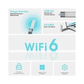 TP-Link Archer TX20UH - Bezdrátový USB adaptér AX1800 s vysokým ziskem