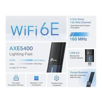 TP-Link Archer TBE400U Plus - Bezdrátový USB adaptér Wi-Fi 7 s vysokouziskovou anténou TP-Link Archer TBE400U Plus - Bezdrátový USB adaptér Wi-Fi 7 s vysokouziskovou anténou