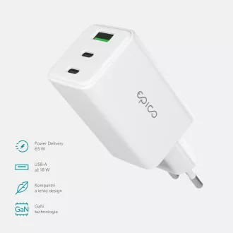 Epico UltraBoost GaN 65W síťový adaptér EA65 - bílá