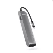 Epico 6v1 Slim Hub 8K s USB-C konektorem - šedá