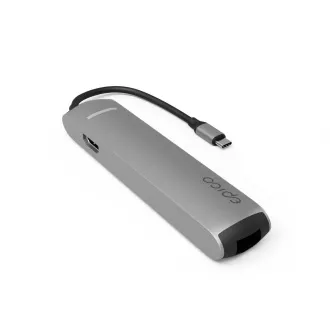 Epico 6v1 Slim Hub 8K s USB-C konektorem - šedá