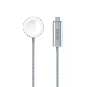 Epico USB-C Charger Apple Watch 1,2m - stříbrná