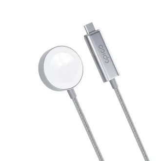 Epico USB-C Charger Apple Watch 1,2m - stříbrná