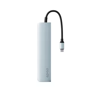 Epico 6v1 hliníkový USB-C 8K hub - modrá