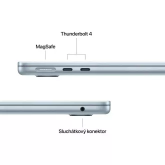 Apple MacBook Air 13"/M4/13,6"/2560x1664/16GB/256GB SSD/M4/Sequoia/Sky Blue/1R