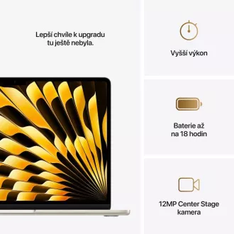 Apple MacBook Air 13"/M4/13,6"/2560x1664/16GB/256GB SSD/M4/Sequoia/Starlight/1R