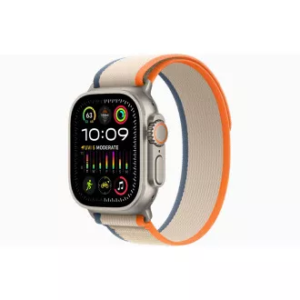 Apple Watch Ultra 2/49mm/Titan/Sport Band/Orange-Beige Trail/-M/L Apple Watch Ultra 2/49mm/Titan/Sport Band/Orange-Beige Trail/-M/L