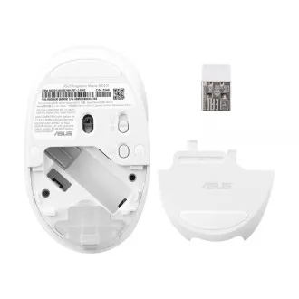 ASUS Fragrance Mouse MD101/Ergonomická/Optická/2 400 DPI/USB+BT/Bílá