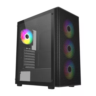 FSP M220/Midi Tower/Transpar./Černá