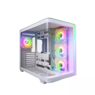 FSP M580-WA/Midi Tower/Transpar./Bílá