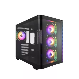 FSP M580-BP/Midi Tower/Transpar./Černá