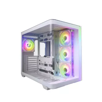 FSP M580-WP/Midi Tower/Transpar./Bílá