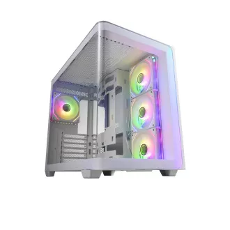 FSP M580-WP/Midi Tower/Transpar./Bílá