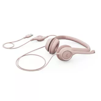 Náhl. sada Logitech Stereo USB Headset H390,růžová