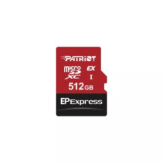 Patriot EP Express/Micro SDXC/512GB/UHS-I U3 / Class 10 Patriot EP Express/Micro SDXC/512GB/UHS-I U3 / Class 10