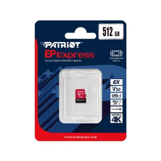 Patriot EP Express/Micro SDXC/512GB/UHS-I U3 / Class 10 Patriot EP Express/Micro SDXC/512GB/UHS-I U3 / Class 10