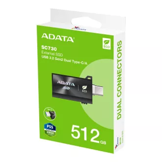 ADATA SC730/512GB/SSD/Externí/Černá/5R