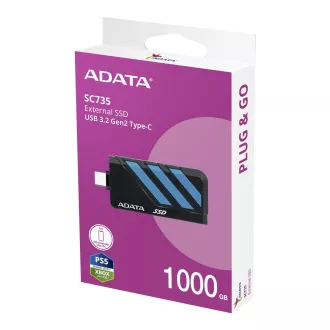 ADATA SC735/1TB/SSD/Externí/Modrá/5R ADATA SC735/1TB/SSD/Externí/Modrá/5R