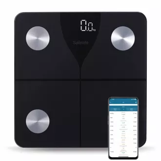 Salente SlimFit, chytrá osobní diagnostická fitness váha, Bluetooth, černá