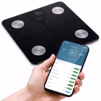 Salente SlimFit, chytrá osobní diagnostická fitness váha, Bluetooth, černá