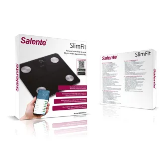 Salente SlimFit, chytrá osobní diagnostická fitness váha, Bluetooth, černá