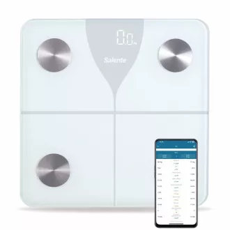 Salente SlimFit, chytrá osobní diagnostická fitness váha, Bluetooth, bílá
