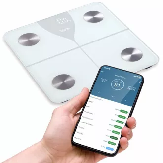 Salente SlimFit, chytrá osobní diagnostická fitness váha, Bluetooth, bílá