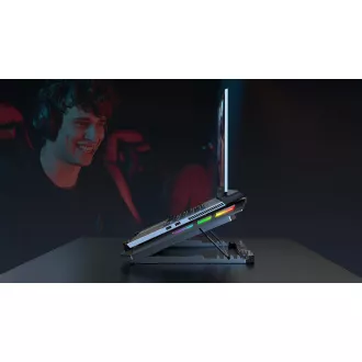 EVOLVEO Ania 16, chladicí podložka pod notebook, 5x ventilátor, RGB podsvícení