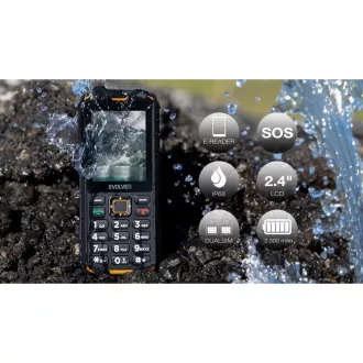 EVOLVEO StrongPhone X5, vodotěsný odolný Dual SIM telefon, černo-oranžová EVOLVEO StrongPhone X5, vodotěsný odolný Dual SIM telefon, černo-oranžová